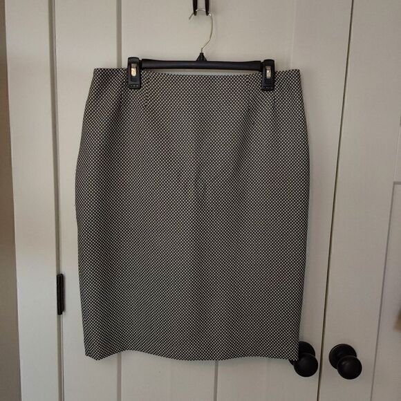 Kasper Pencil Skirt Sz 12 Black and White - Picture 1 of 9